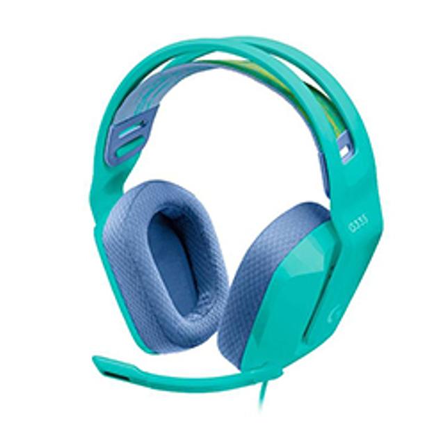 Audífono + Micrófono Logitech Alambrico Gamer G335 - 3.5mm Menta