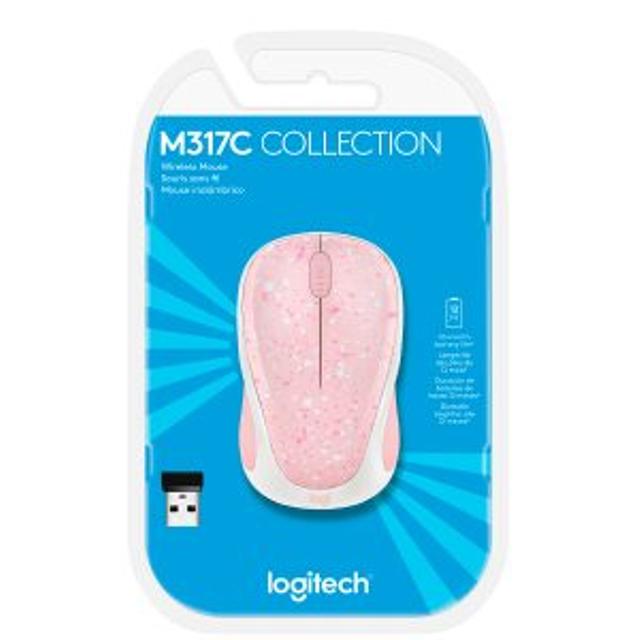 MOUSE LOGITECH INALAMBRICO M317C SPLASH USB – ROSADO