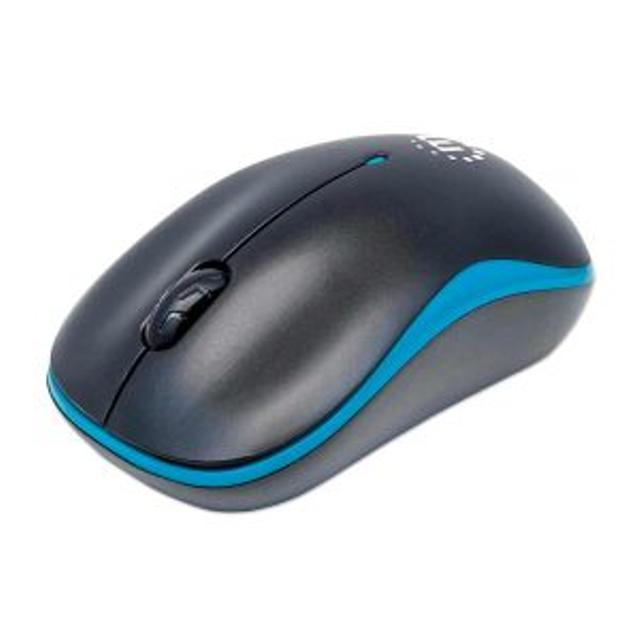 MOUSE SUCCESS MANHATTAN, INALAMBRICO, 2.4GHZ, 3 BOTONES, 3 NIV, NEGRO/AZUL