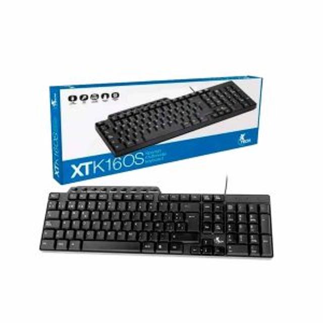 TECLADO XTECH ALAMBRICO USB NEGRO MULTIMEDIA KEYS