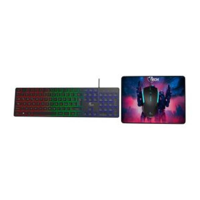 TECLADO + MOUSE + MOUSEPAD XTECH GAMER HASHA ALAMBRICO USB – ESPAÑOL