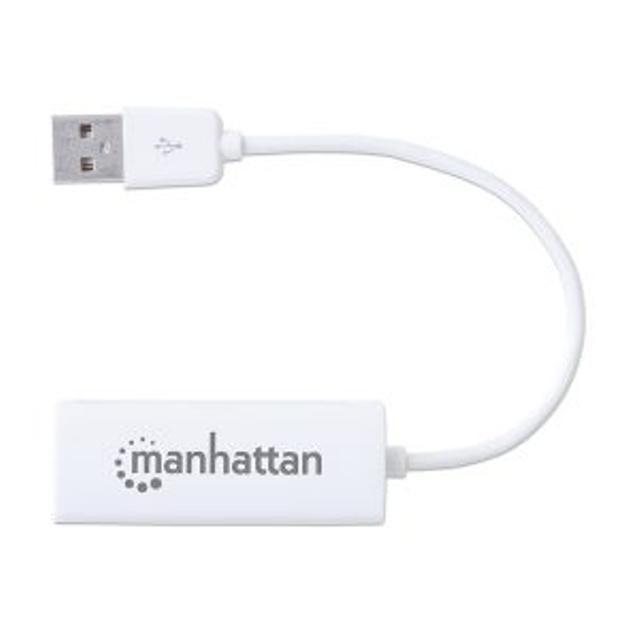 ADAPTADOR USB 2.0 A RJ45 MANNATHAN FAST- ETHERNET BLANCO