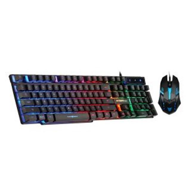 TECLADO + MOUSE ARGOM ALAMBRICO GAMER KB51 LED USB