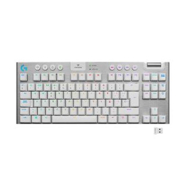 TECLADO LOGITECH INALAMBRICO GAMER G915 TKL LIGHTSPEED MECANICO BLUETOOTH / RGB / BLANCO